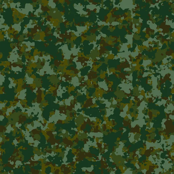 Volledige Naadloze Militaire Camouflage Donkere Textuur Huidpatroon Vector Voor Textiel — Stockvector