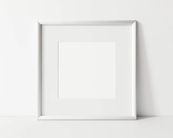 Квадратный Белый Макет Белая Пустая Рамка Макет Иллюстрации — стоковое фото