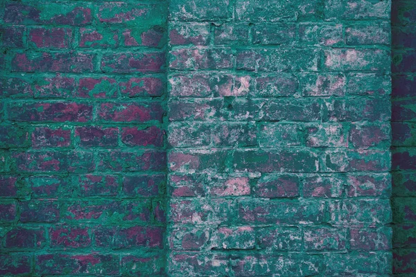 Fondo vacío de pared de ladrillo viejo, fondo, luz de neón — Foto de Stock