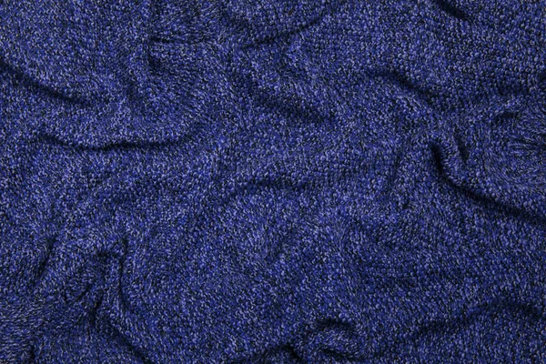 青いウール ニット パターンをクローズ アップ — ストック写真