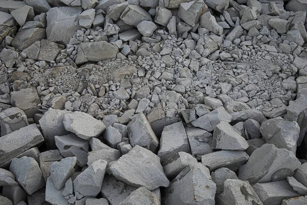 Textures de matériaux de pierres grises broyées de différentes tailles — Photo