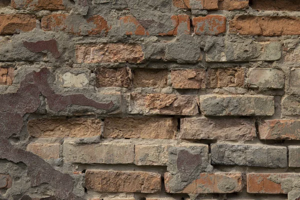 Teñido Viejo Ladrillo Teñido Pared Yeso Para Fondo — Foto de Stock