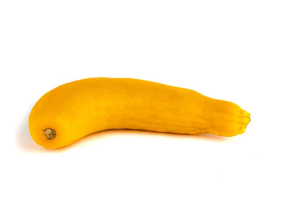 Один большой желтый цуккини или Куржетта изолированы на белом фоне — стоковое фото
