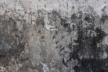 Benekli eski beton duvar dokusu parçası ve soyut arka plan bileşimi olarak çizikler.