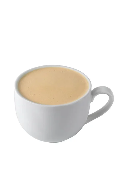 Secangkir Kopi Putih Latte Americano Diisolasi Pada Latar Belakang Putih — Stok Foto