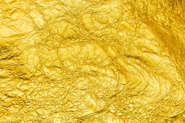 Aluminiumfolie Hintergrund Metall Golden Zerknittert Und Zerknitterte Weißfolie Mit Kopierraum — Stockfoto