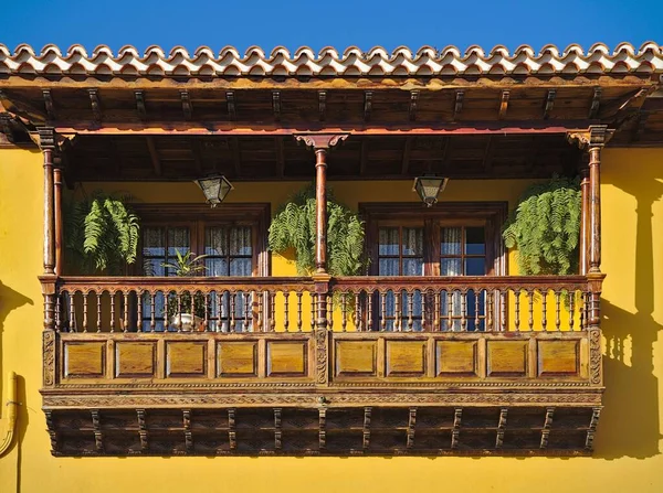 Antique Balcony of a house in La Orotova Tenerife