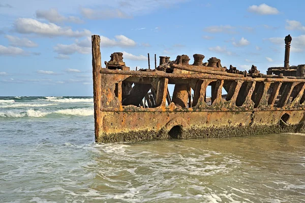 Schiffswrack Von Maheno Auf Frazer Island Wurde Durch Einen Zyklon — Stockfoto