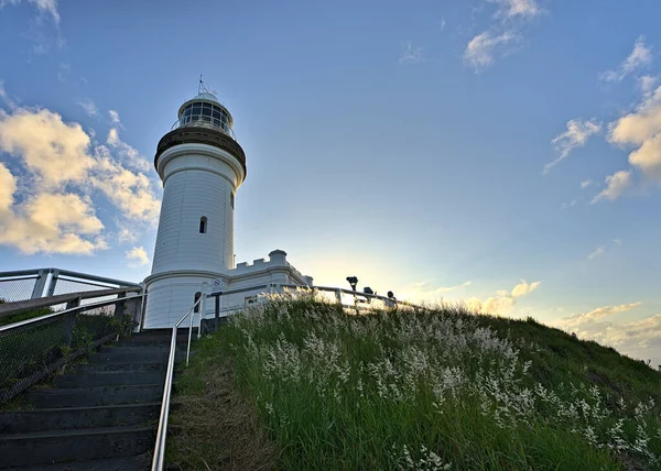 Cape Byron Light Nära Staden Byron Bay Vid Solnedgången — Stockfoto
