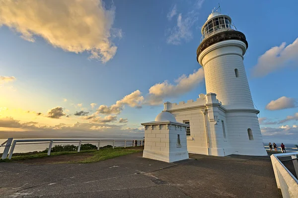 Cape Byron Lumière Près Ville Byron Bay Coucher Soleil — Photo