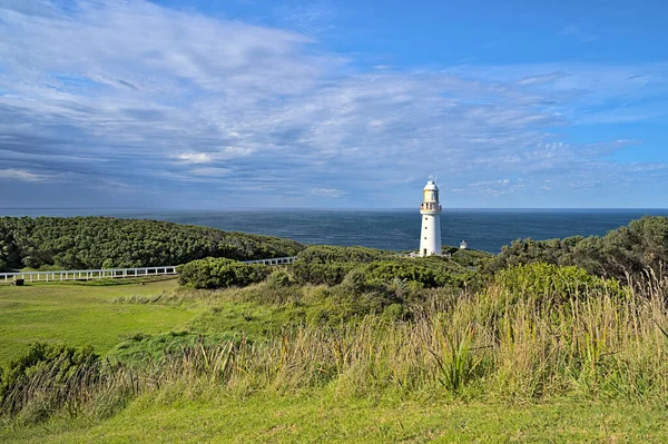 Cape Otway Phare Avec Mer Derrière Est Long Great Ocean — Photo