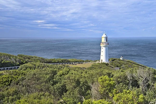 Cape Otway Phare Avec Mer Derrière Est Long Great Ocean — Photo