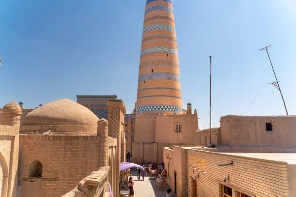 Khiva Uzbekistan 2019 Utsikten Över Den Berömda Basargatan Khiva — Stockfoto
