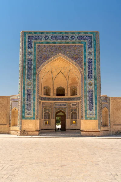 Cancello Principale Della Madrasasi Araba Mir Bukhara Uzbekistan — Foto Stock