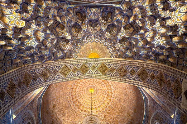 Interior Old Ancient Uzbek Tomb Amir Temur Maqbarasi Gori Amir — Stock Photo, Image