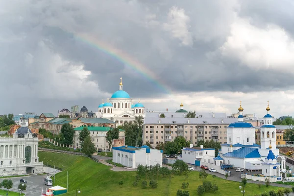 Kazan Kremlin Deki Gözlem Güvertesinden Kazan Şehrinin Manzarası — Stok fotoğraf