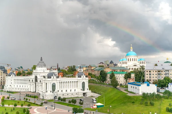 Kazan Kremlin Deki Gözlem Güvertesinden Kazan Şehrinin Manzarası — Stok fotoğraf
