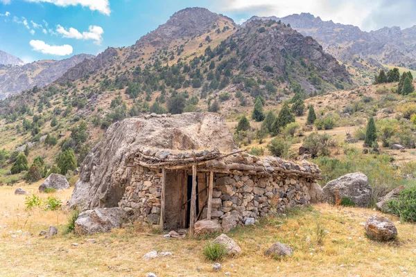 Het Stenen Traditionele Herdershuis Het Fann Gebergte Tadzjikistan — Stockfoto