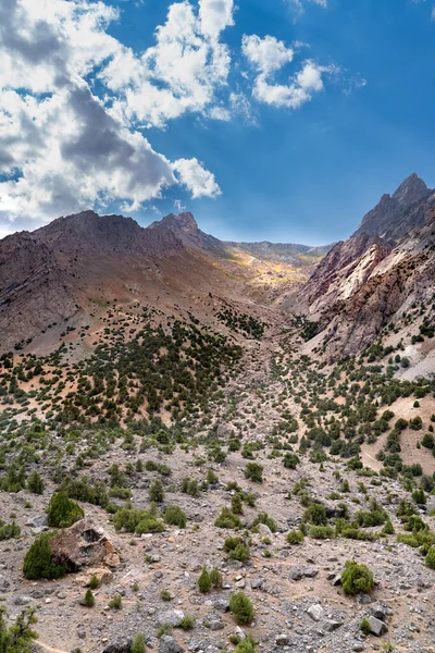 Hermosa Carretera Senderismo Montaña Con Cielo Azul Claro Colinas Rocosas — Foto de Stock