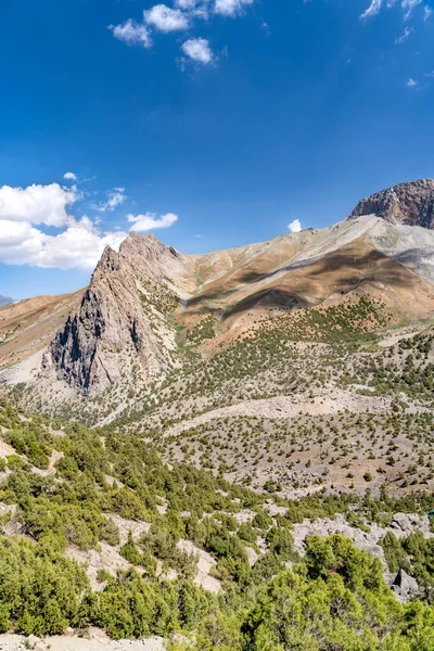 Hermosa Carretera Senderismo Montaña Con Cielo Azul Claro Colinas Rocosas — Foto de Stock