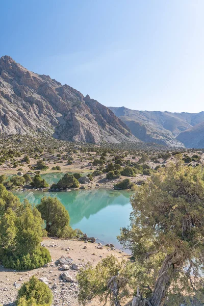 Pamir Range View Peaceful Campsite Kulikalon Lake Fann Mountains Tajikistan — Stock Photo, Image