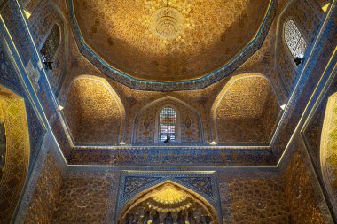 Özbekistan 'daki eski Özbek mezarı Amir Temur maqbarasi' nin, Gori Amir 'in dışı..
