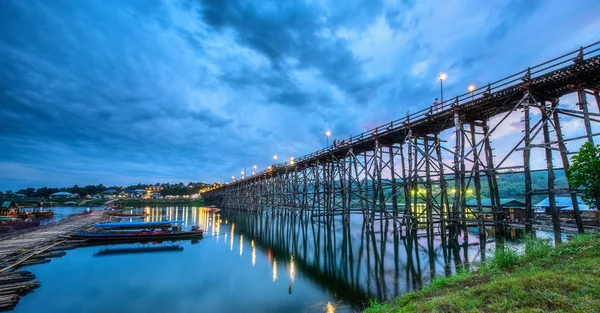 Wooden bridge (Mon Bridge) in Sangkhlaburi District