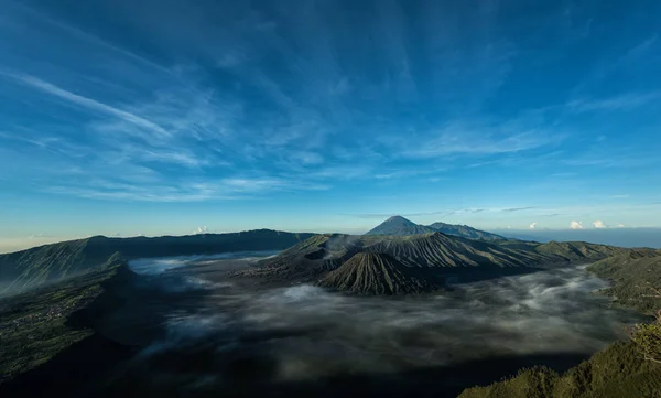 Mount Bromo volcano during sunrise, East Java, Indonesia. — Stock Photo, Image