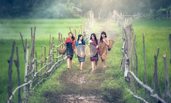 Happy Thai local woman working — Stock Photo, Image