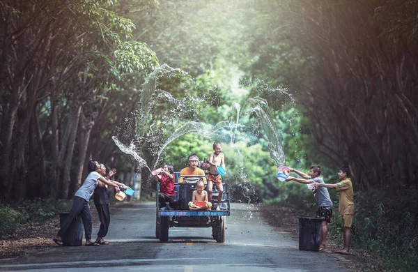 Nong Khai Tailandia Abril Famoso Festival Songkran Tailandia Abril 2018 — Foto de Stock