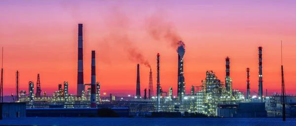 Industria Petrolera Fábrica Refinerías — Foto de Stock