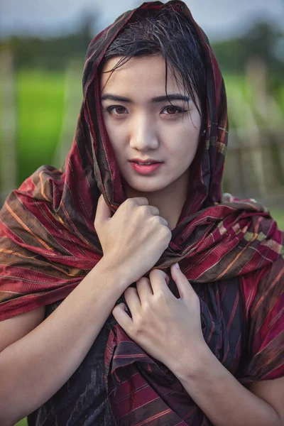 Thai Local Woman Countryside Thailand Stock Picture