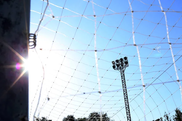 Obiettivo Calcio Net Erba Verde — Foto Stock