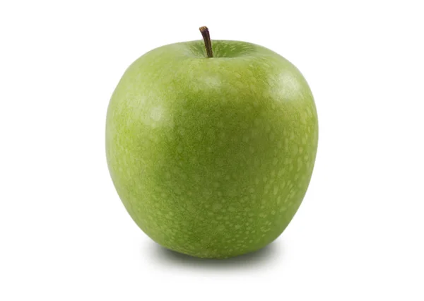 Grüner Apfel isoliert auf weißem Hintergrund — Stockfoto