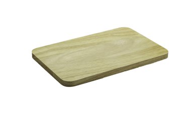 Kitchen wooden butcher with hanging isolated  white background.
