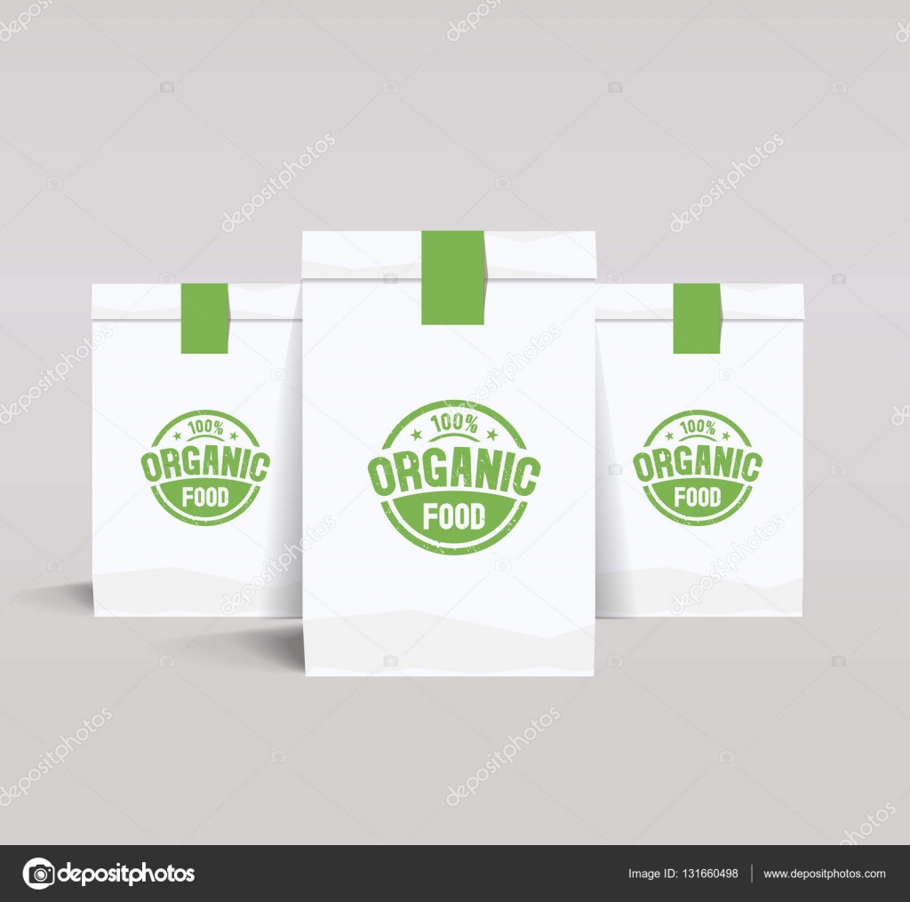 Download Set Paper Branding Package Design Mock Up Template For Organic Food And Restaurant Shop With Organic Logo Stock Vector C Tcdesign 131660498 PSD Mockup Templates