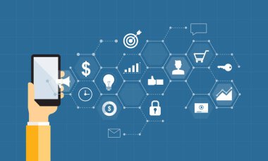 online iş arka plan kavramı için sosyal ağ bağlantısı