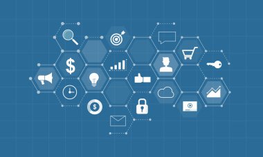 online iş arka plan kavramı için sosyal ağ bağlantısı