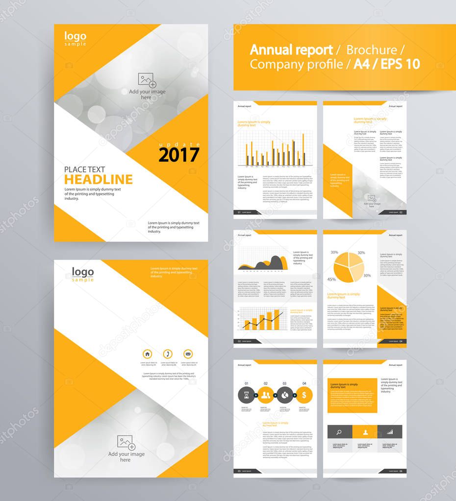 company profile, annual report, brochure, and flyer layout template. with info graphic element
