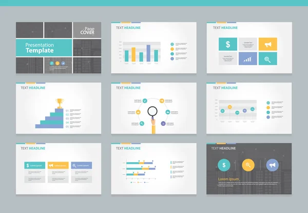 Seitenlayout-Design-Vorlage für die Präsentation — Stockvektor