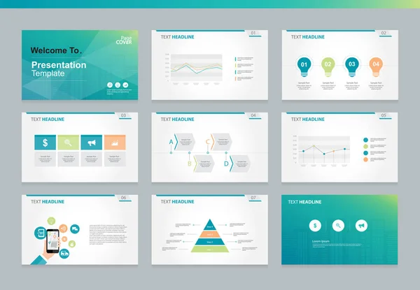 Seitenlayout-Design-Vorlage für die Präsentation — Stockvektor