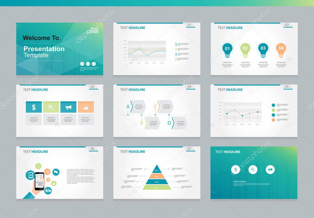 Page layout design template for presentation
