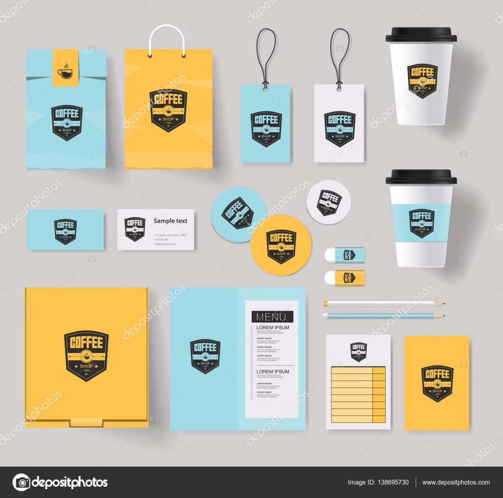 Download Coffee shop and restaurant paper branding identity mock up template — Stock Vector © TCdesign ...