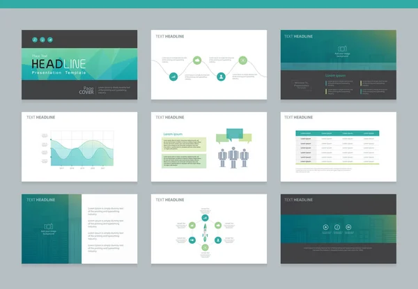 Business Powerpoint-Präsentation Hintergrund Design-Vorlage — Stockvektor