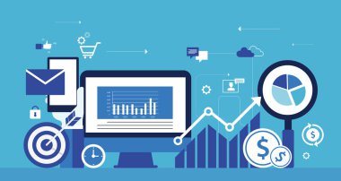 iş pazarlama online kavramı ve internet pazarlama online mobil dijital 