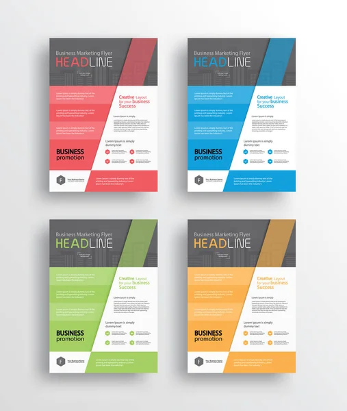 Folleto de marketing empresarial, folleto, póster y plantilla de diseño de informes — Vector de stock