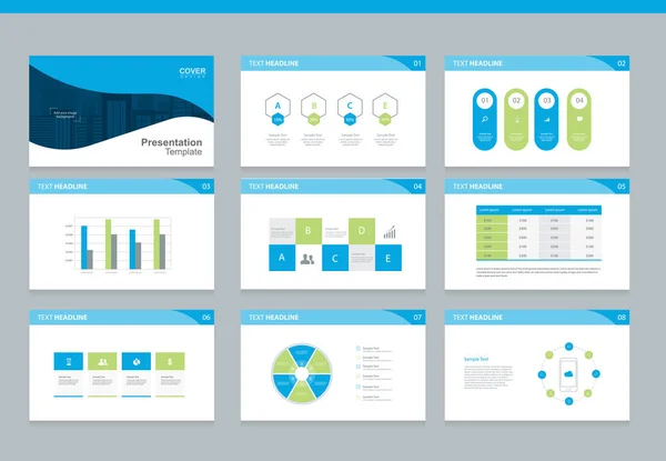 Design-Vorlage für Geschäftspräsentation, Broschüre und Bericht — Stockvektor