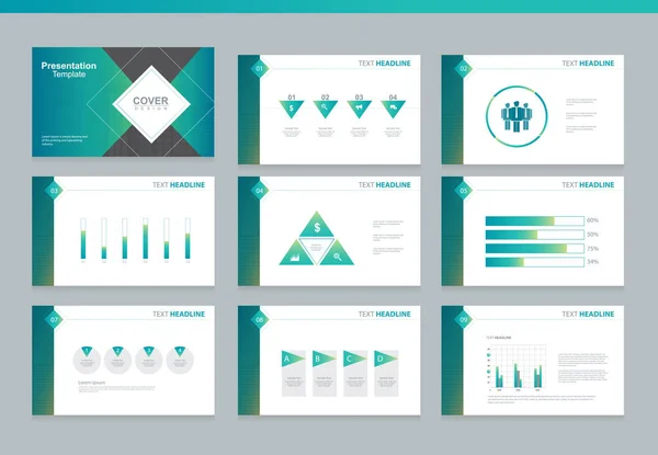 Design-Vorlage für Geschäftspräsentation, Broschüre und Bericht — Stockvektor
