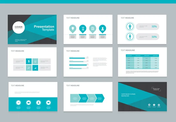 Design-Vorlage für Geschäftspräsentation, Broschüre und Bericht — Stockvektor