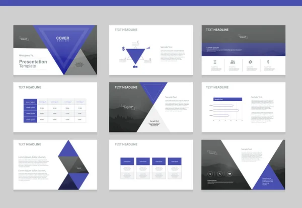 Modèle de conception de mise en page pour la présentation de l'entreprise, brochure et rapport — Image vectorielle